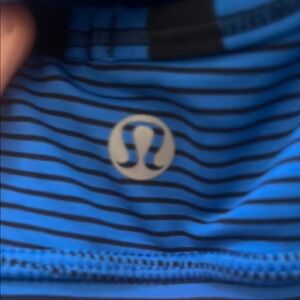 Lululemon Athletica Blue and Black Striped Tank Top